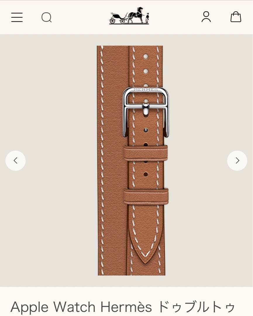 【新品未使用】　Apple Watch /エルメス/レザーゴールド二重巻