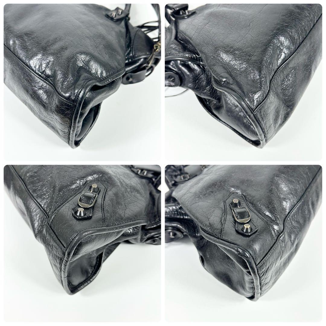 BALENCIAGA 115748 シティ 2way レザーバッグ 黒
