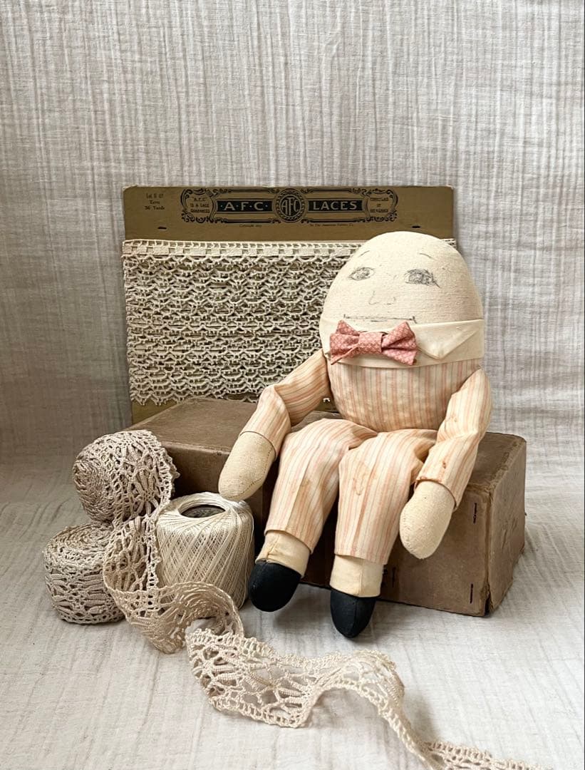 アンティークヴィンテージドールハンプティダンプティアリス絵本ぬいぐるみ