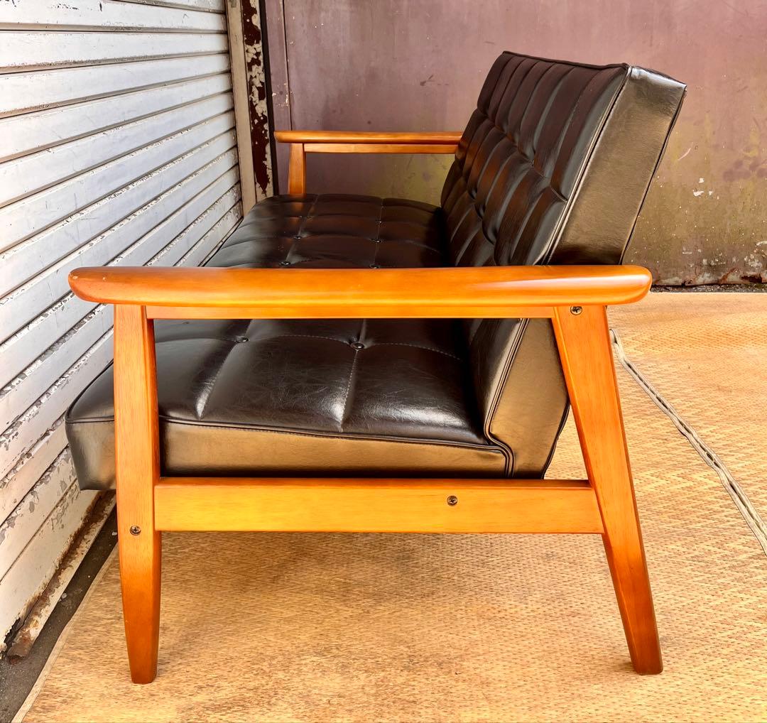 ③【送料無料】カリモク　Kチェア2シーター　ブラック