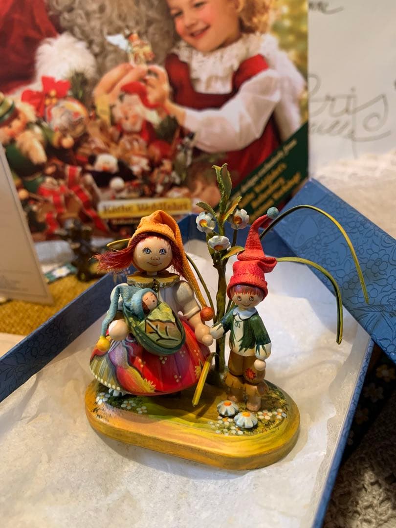 ドイツ製　木製人形　ケーテウォルファルト社の2001年度限定の兄弟の可愛い人形！