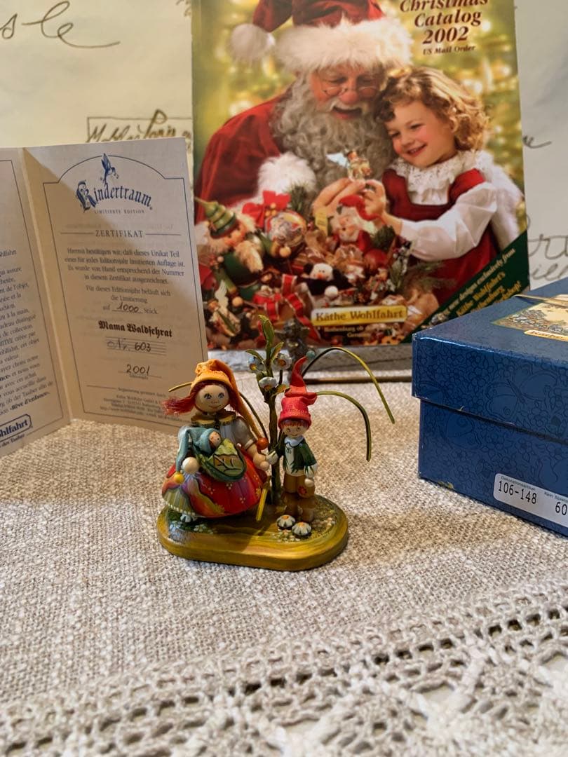 ドイツ製　木製人形　ケーテウォルファルト社の2001年度限定の兄弟の可愛い人形！