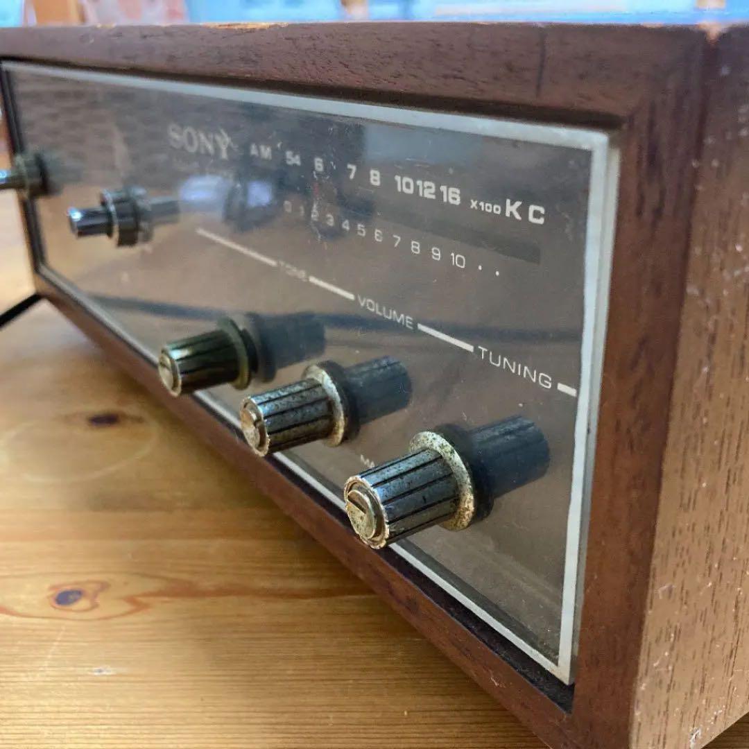 SONY アンティーク時計付き　ラジオ
