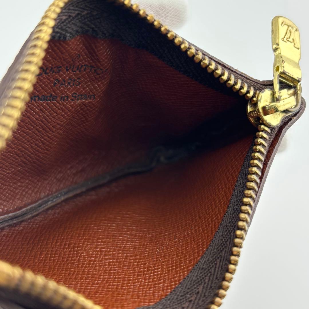 【美品】ルイヴィトン　ポシェット・クレ　モノグラム　ケース　ブラウン　茶