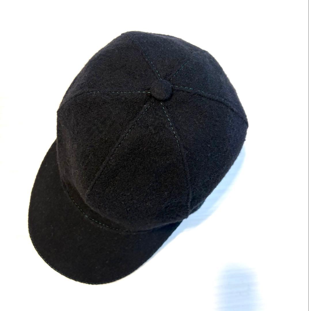 GUCCI グッチ ウール　ブラック ベースボールキャップ　M58 シェリー