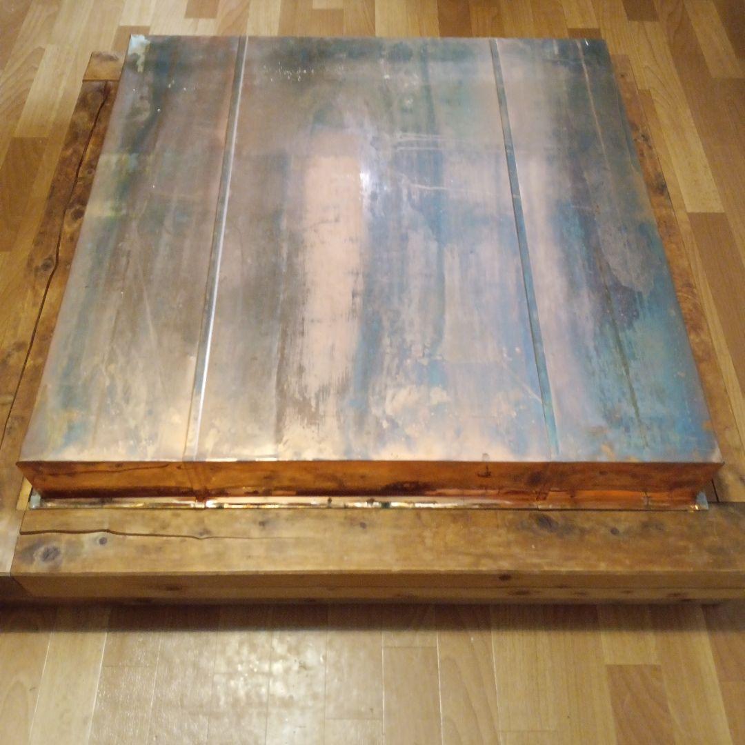 銅板張り 囲炉裏枠 木製 フロア埋め込み用 古民家部材