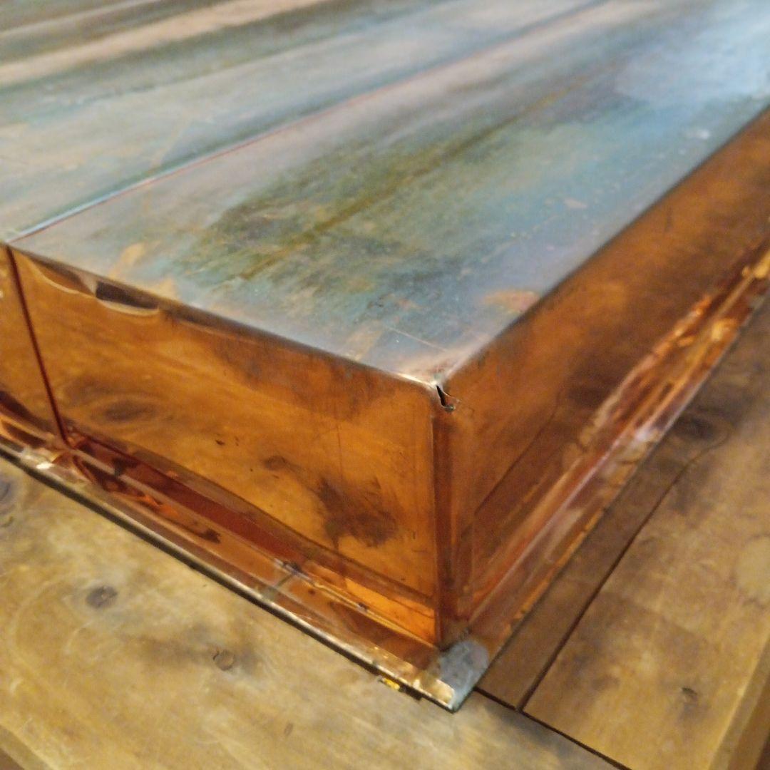 銅板張り 囲炉裏枠 木製 フロア埋め込み用 古民家部材