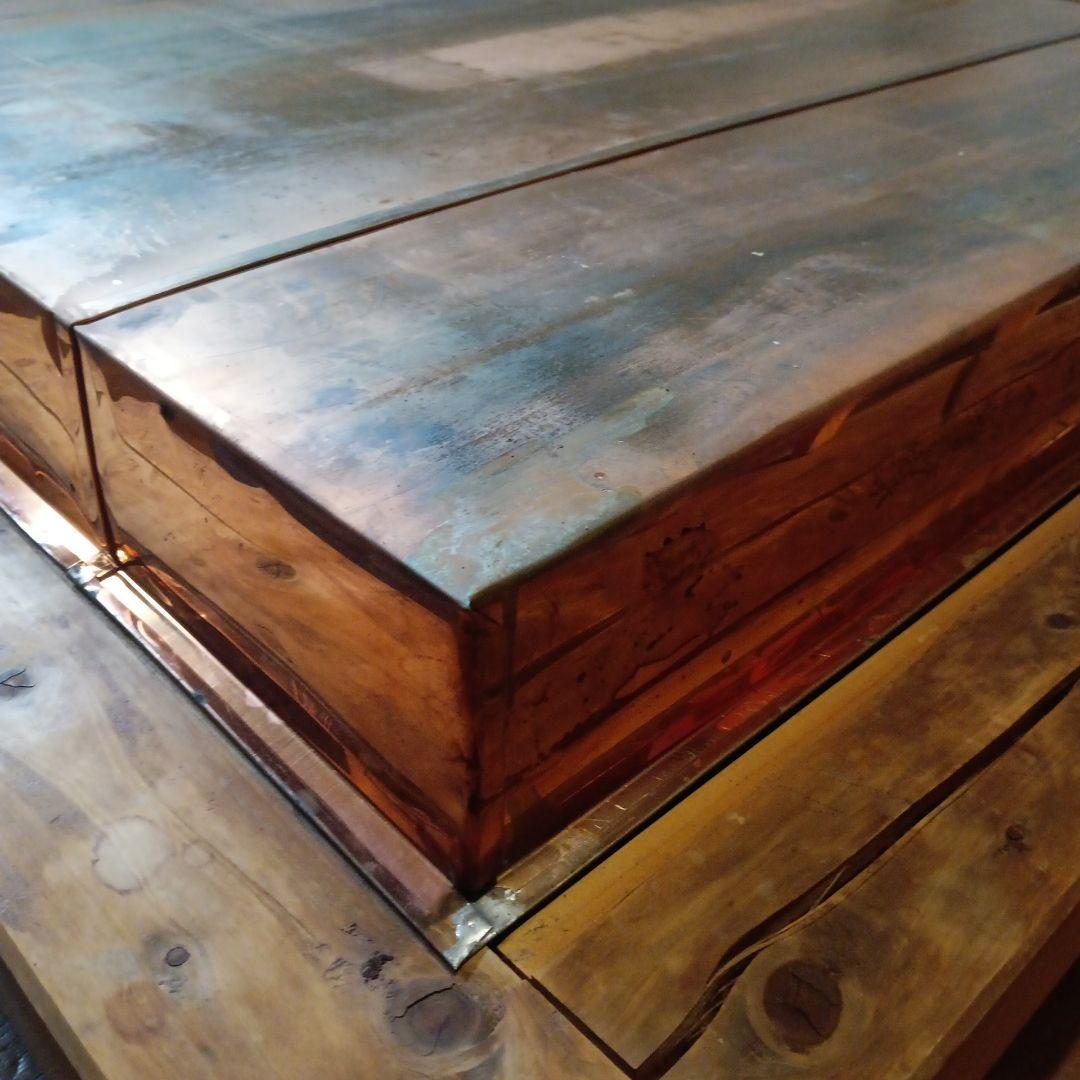 銅板張り 囲炉裏枠 木製 フロア埋め込み用 古民家部材