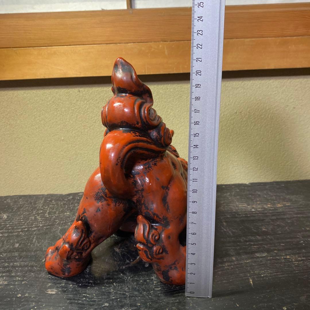 古九谷　赤唐獅子　置物