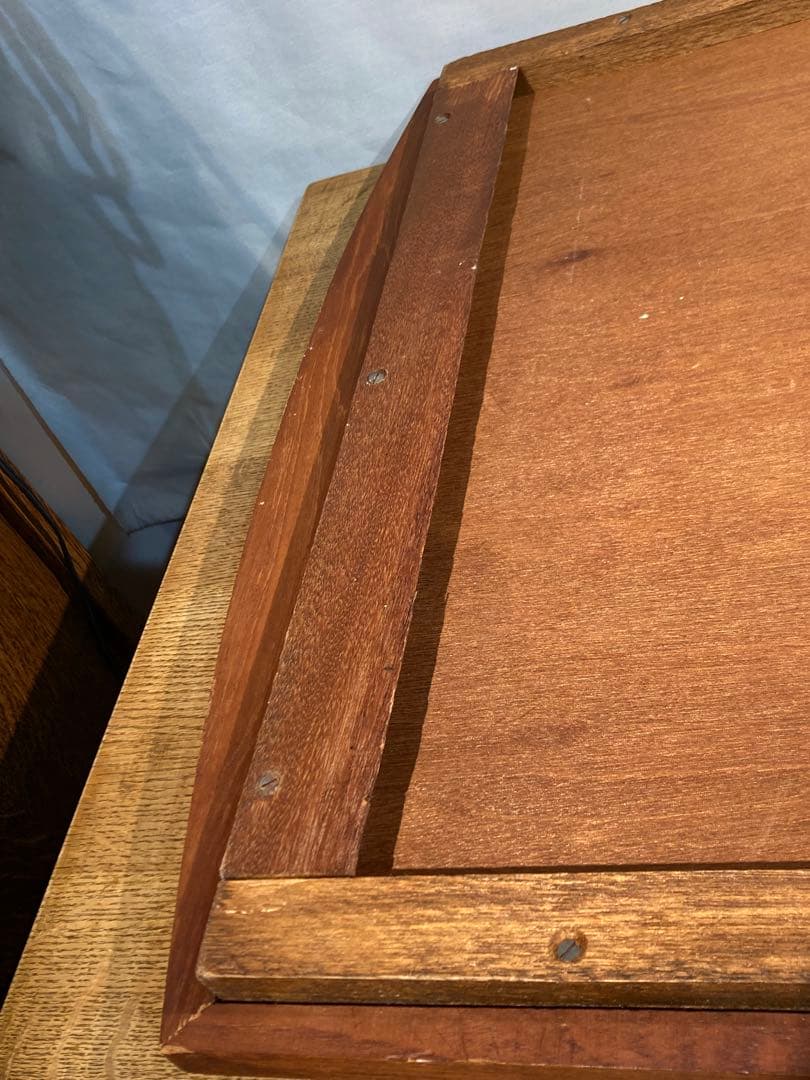 大型木製ミラー 1010×630 木枠 レトロ ビンテージ アンティーク サロン