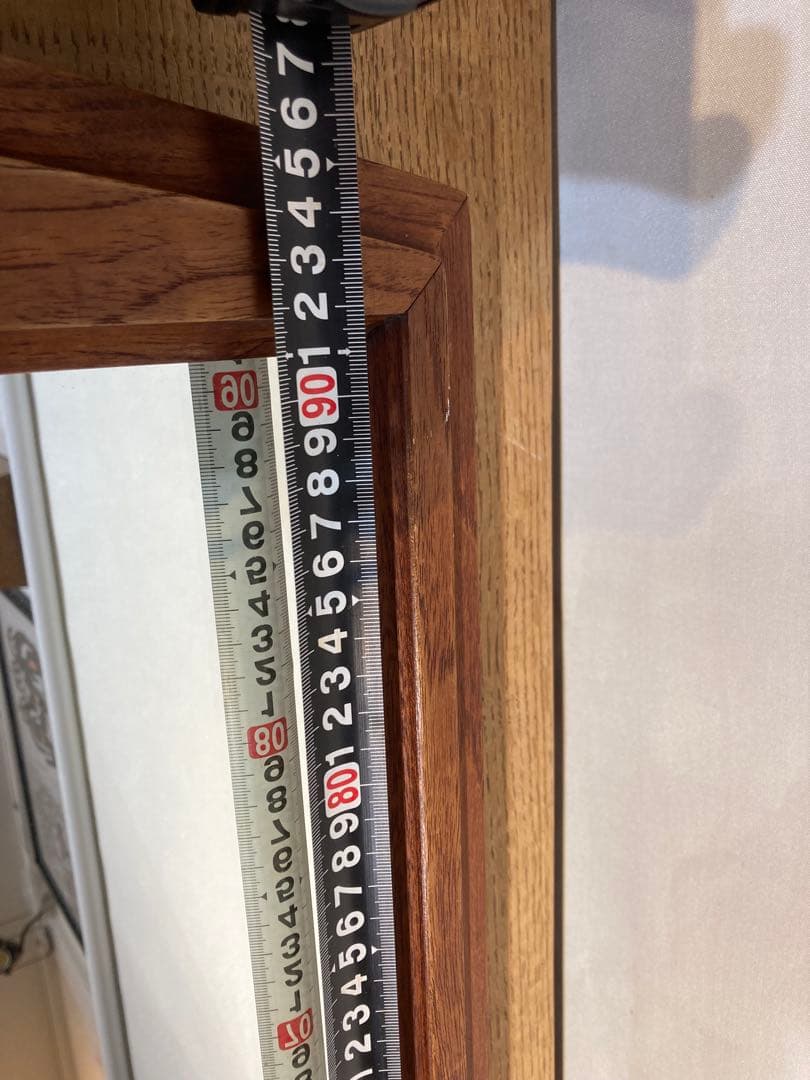 大型木製ミラー 1010×630 木枠 レトロ ビンテージ アンティーク サロン