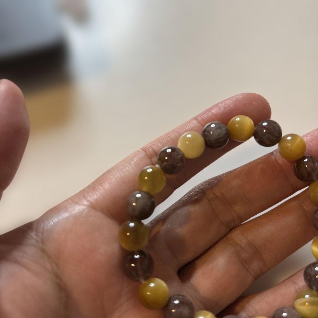 綺麗！赤ルチルたんとゴールドタイガーアイ！ズーンと来る！