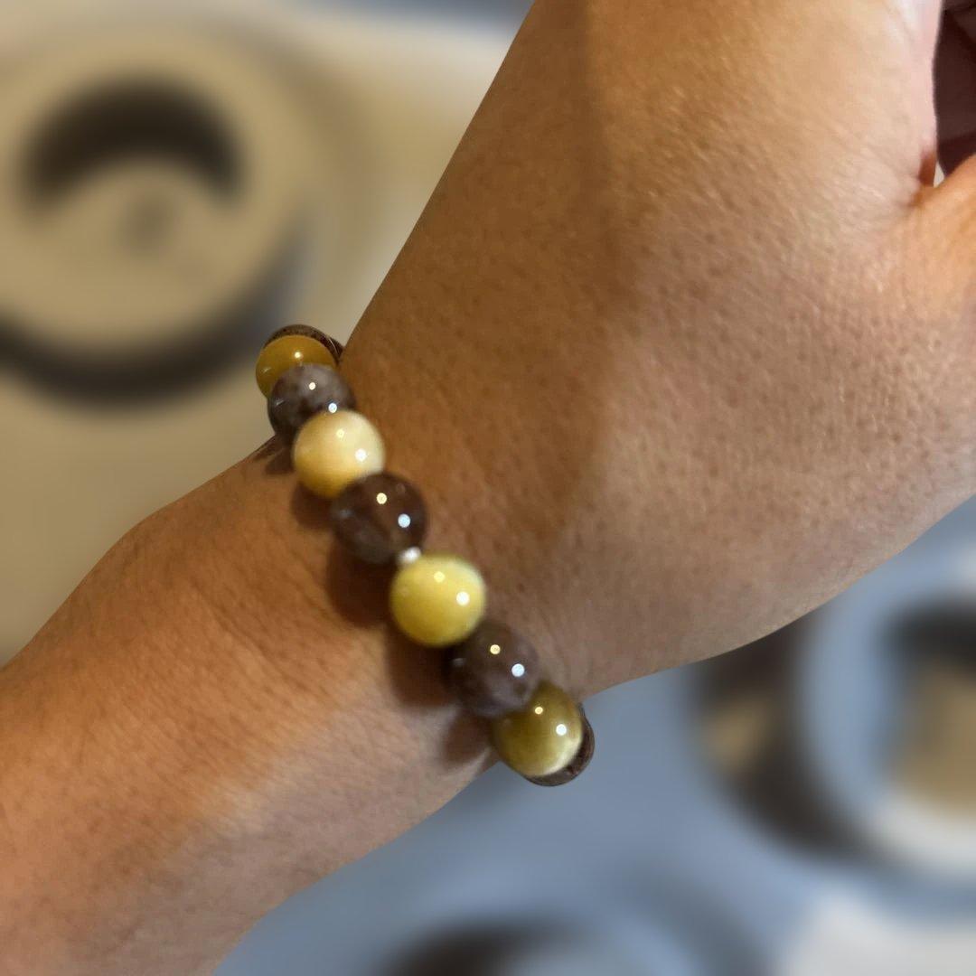 綺麗！赤ルチルたんとゴールドタイガーアイ！ズーンと来る！