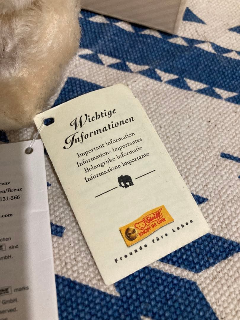 シュタイフ テディベアタグ付き廃盤レア‼️小さいくまさん