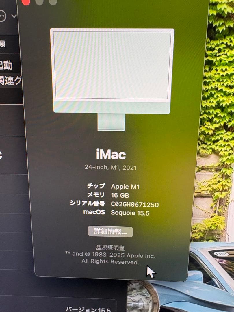 iMac (M1, 16GB, 256GB, 2021年、24インチ)