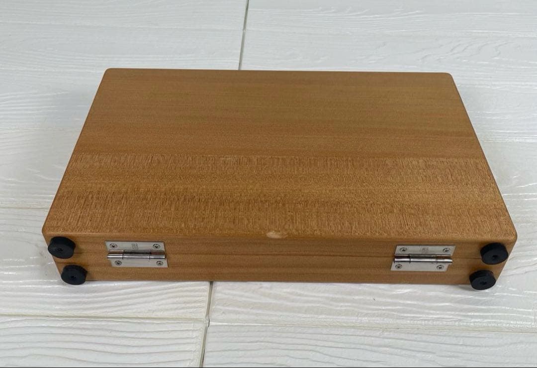 【希少品】　麻雀牌　背面竹　木製ケース　昭和レトロ