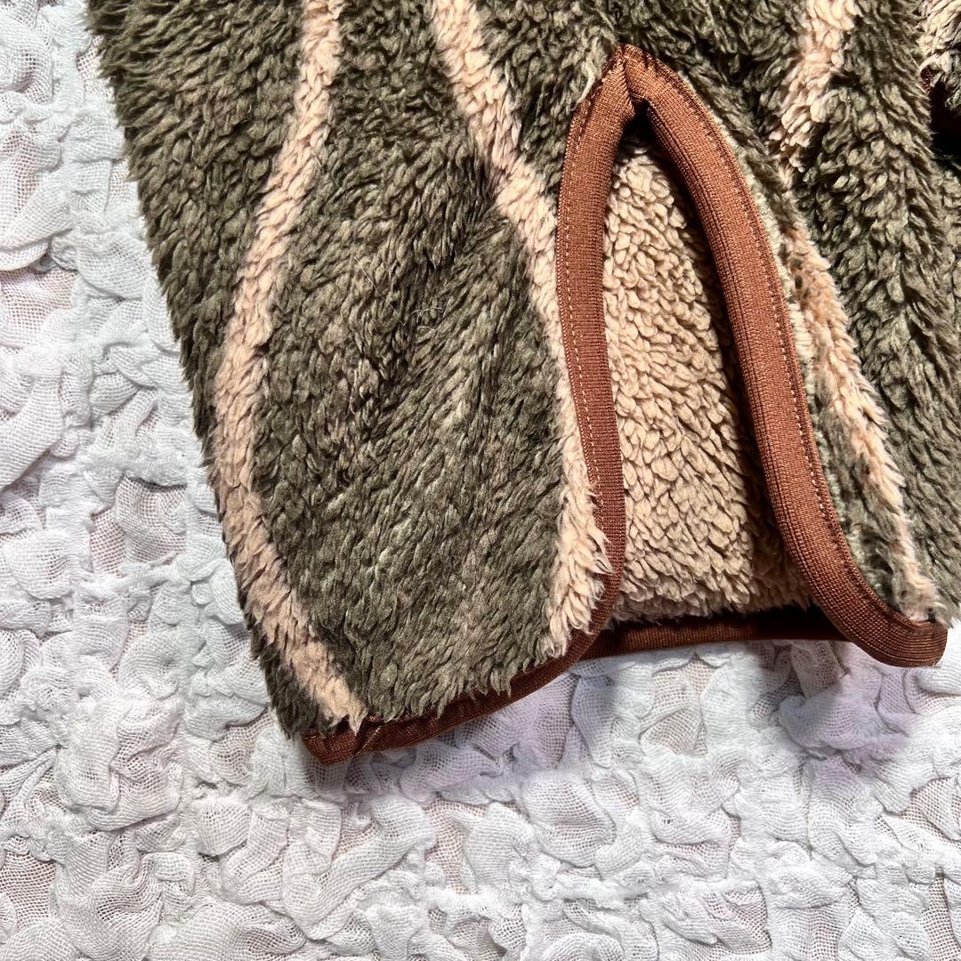 『KAPITAL』　総柄　フリース　パーカー　酔い縞柄　希少　カーキ　【S】