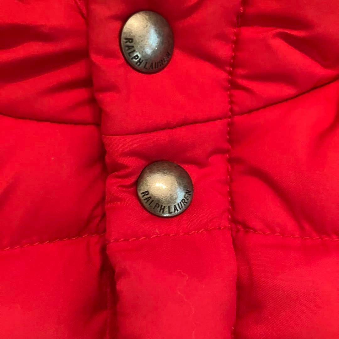 美品 ラルフローレン ジャンプスーツ 70cm カバーオール ダウン 6M 赤