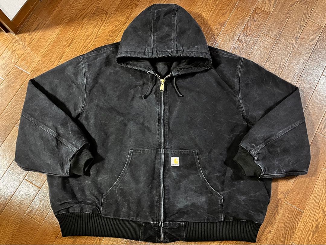 【極上フェード】00s Carhartt ブラック アクティブジャケット 5XL