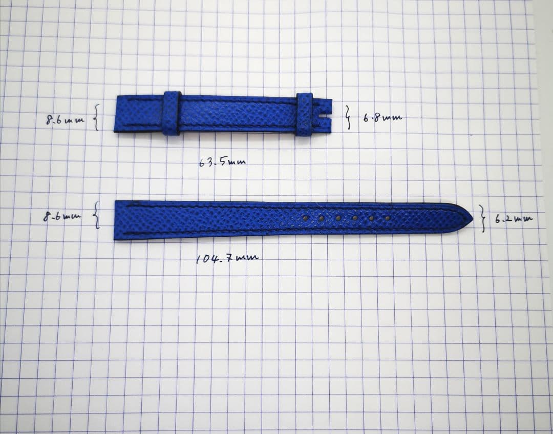 新品未使用 エルメス 腕時計 純正ベルト ブルー