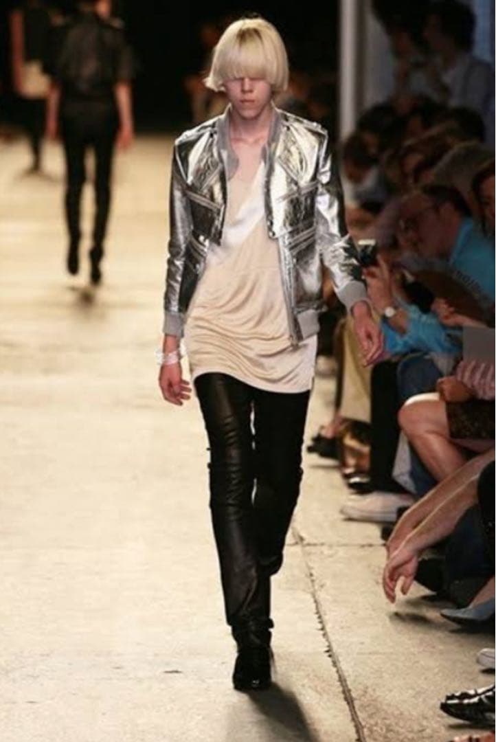 【エディ期】ディオールオム　レザージャケット　2007SS ランウェイモデル