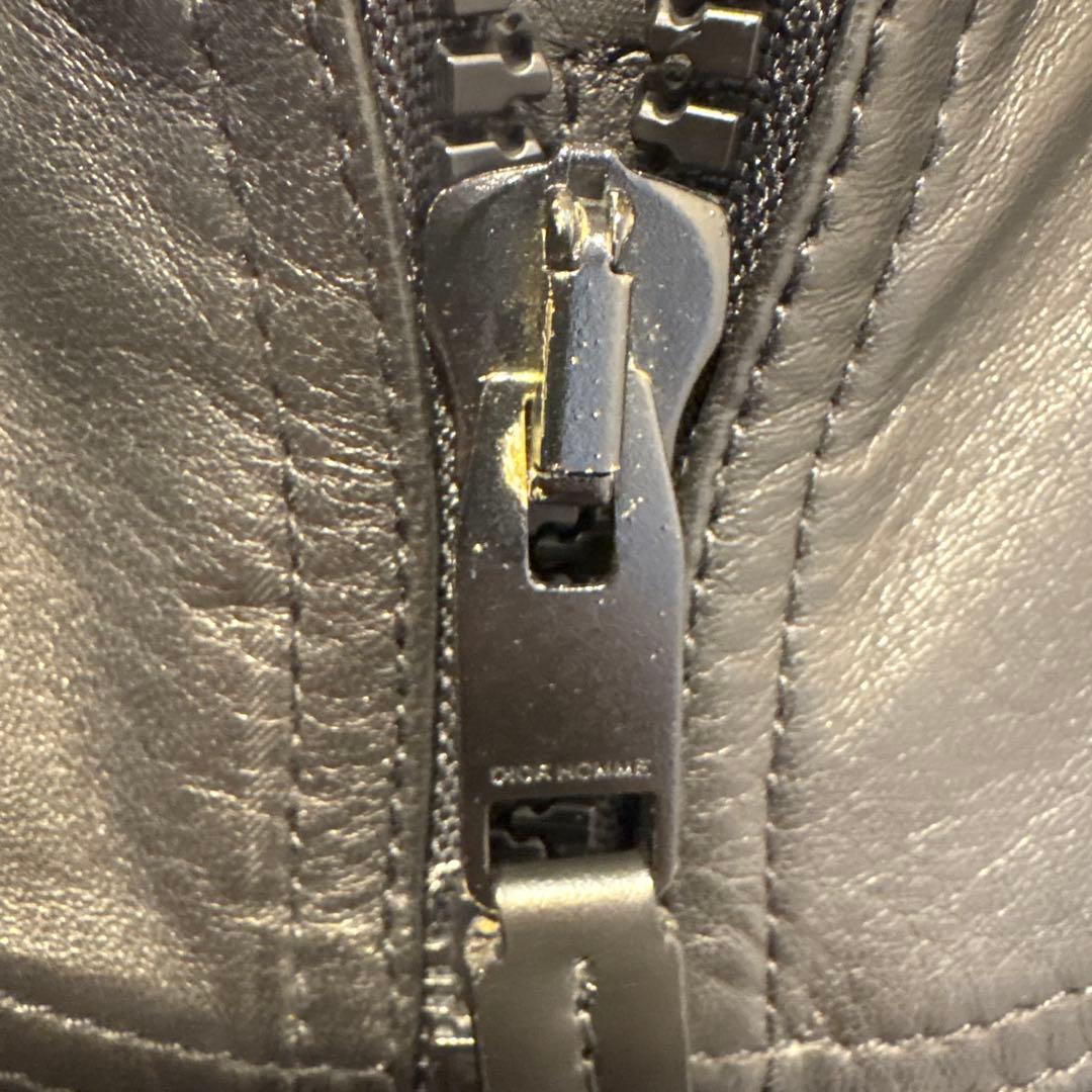 【エディ期】ディオールオム　レザージャケット　2007SS ランウェイモデル