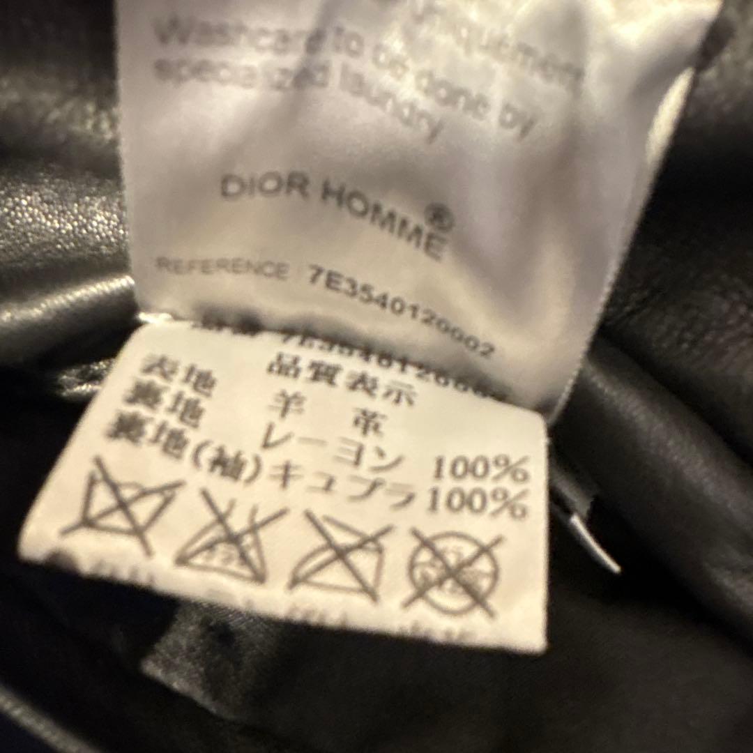 【エディ期】ディオールオム　レザージャケット　2007SS ランウェイモデル