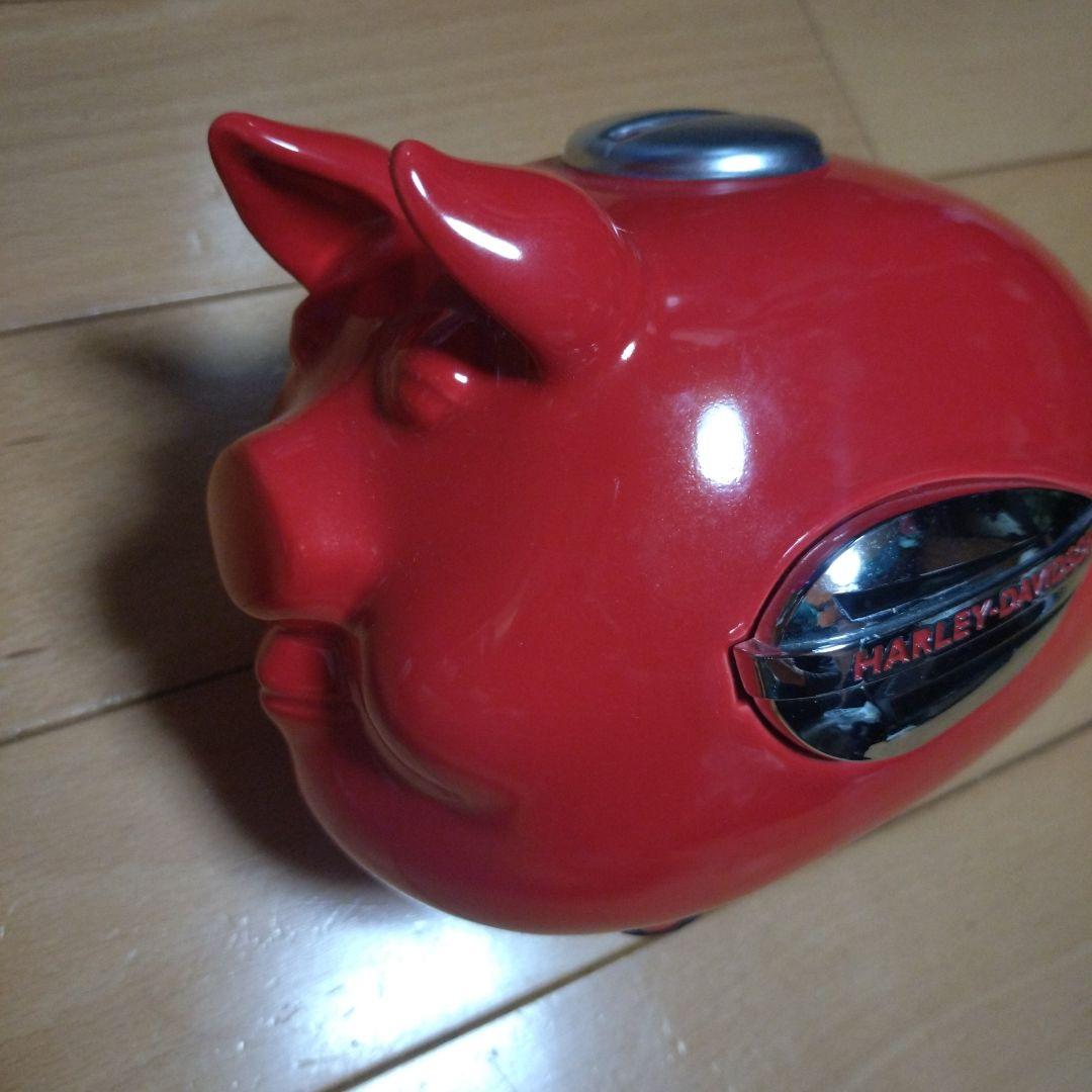 ハーレーダビッドソン　1940sタンク型　陶製貯金箱　ブタ　エンブレム