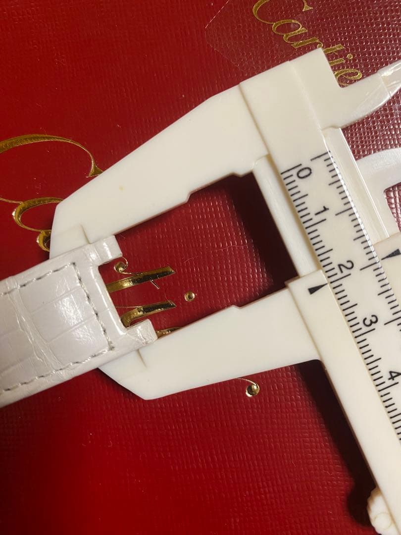 カルティエ パシャ 38mm用 純正 ショート ストラップ ベルト ホワイト