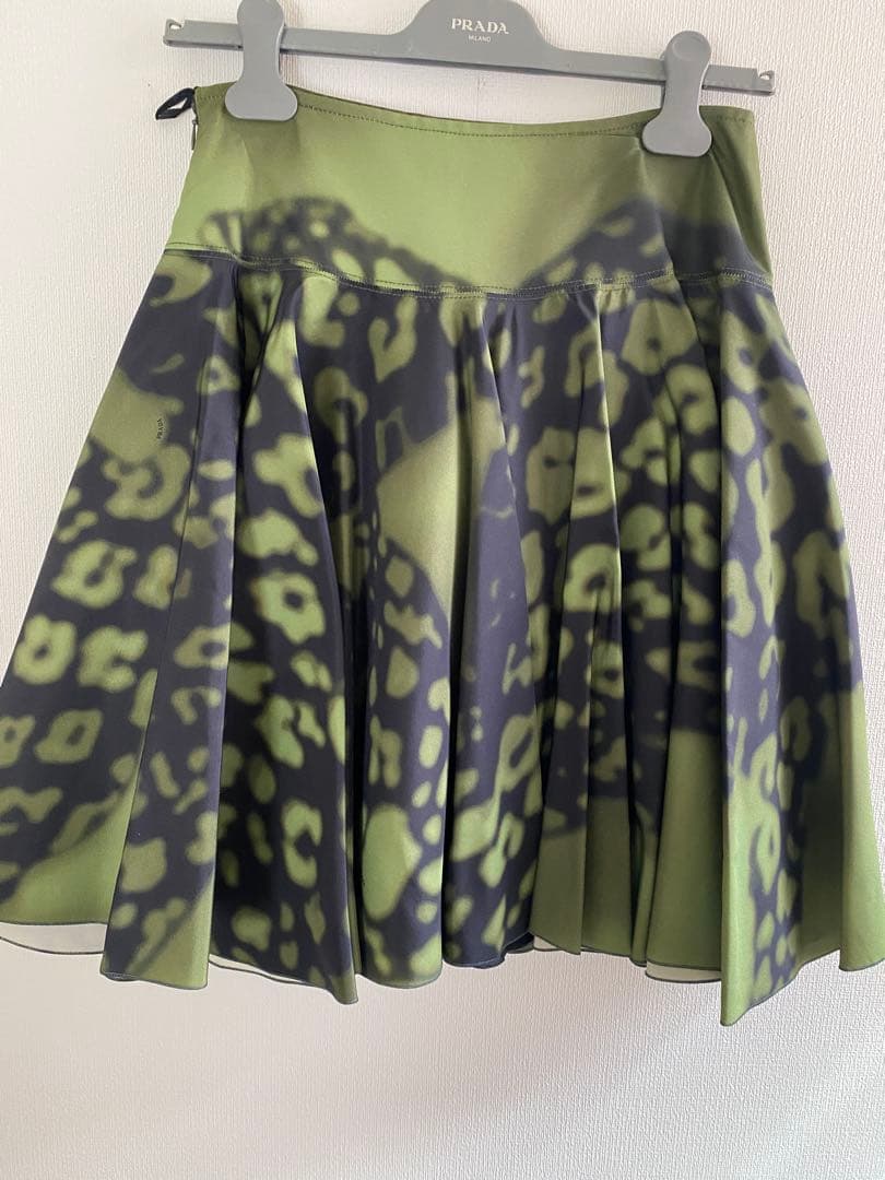 PRADA ヒョウ柄 フレアスカート