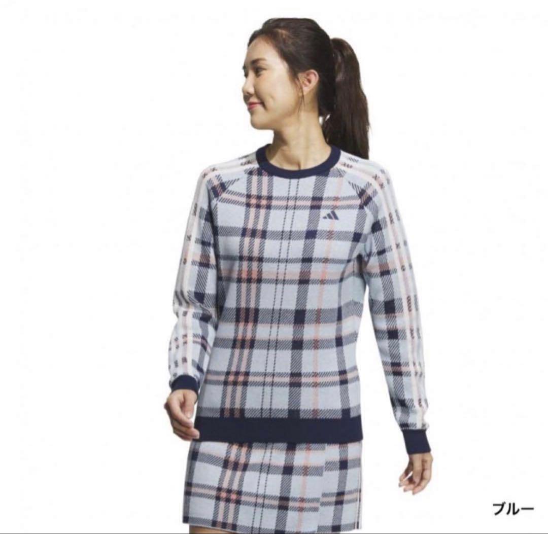 チェック　長袖　セーター　巻きスカート　セットアップ　 新品　秋冬　ニット　新品