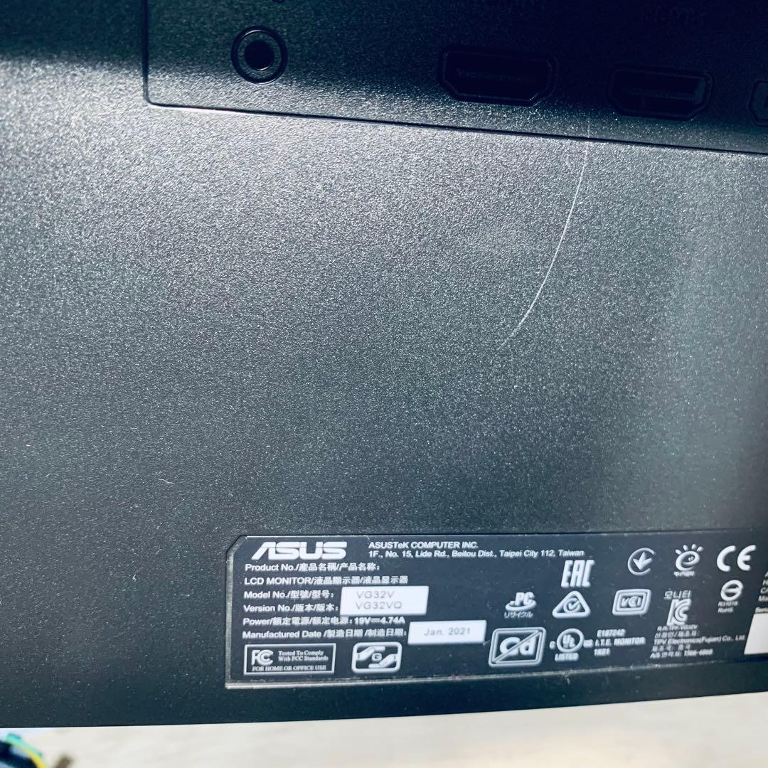 ASUS TUF GAMING VG32VQ 湾曲 ゲーミングモニター