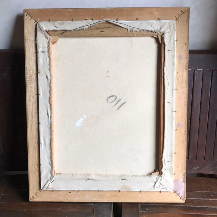 希少品！1970年代　カチナ精霊ダンスの油彩　ヴィンテージネイティブアメリカン