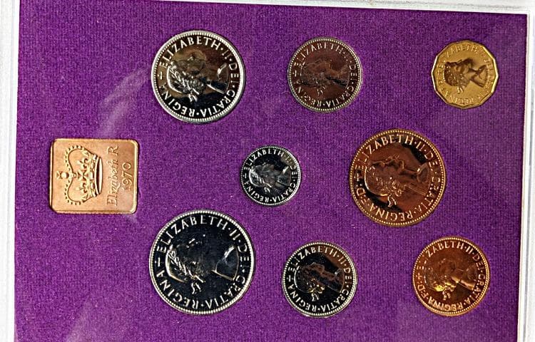 イギリス　エリザベス女王 （￡・S ・D）貨幣 1953～1967　全揃い