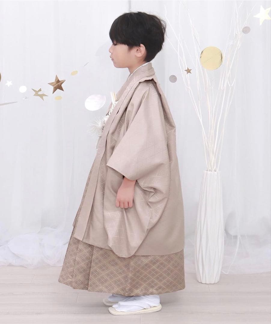 子供用 七五三 和装 ベージュ　5歳