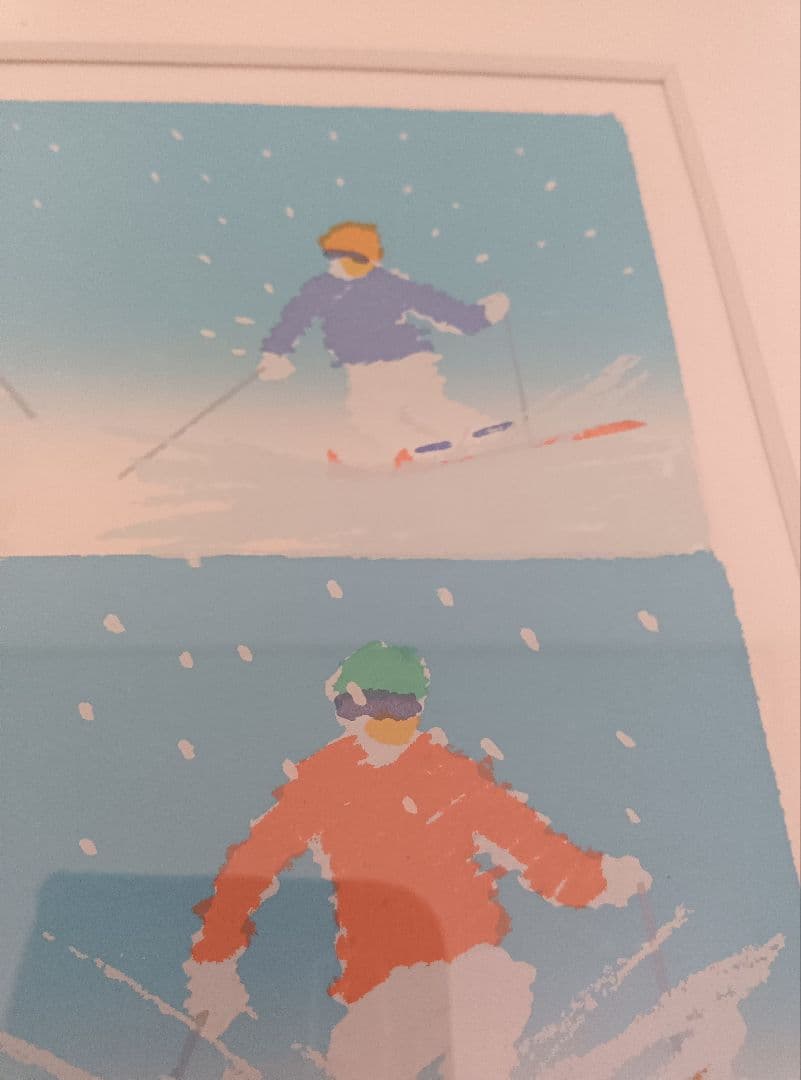 おかもと　みわこ　Sky! Suki Suki! シルクスクリーン 版画