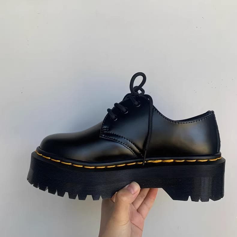 Dr.martens 厚底 3穴 ローカット マーチンブーツ レディース23cm