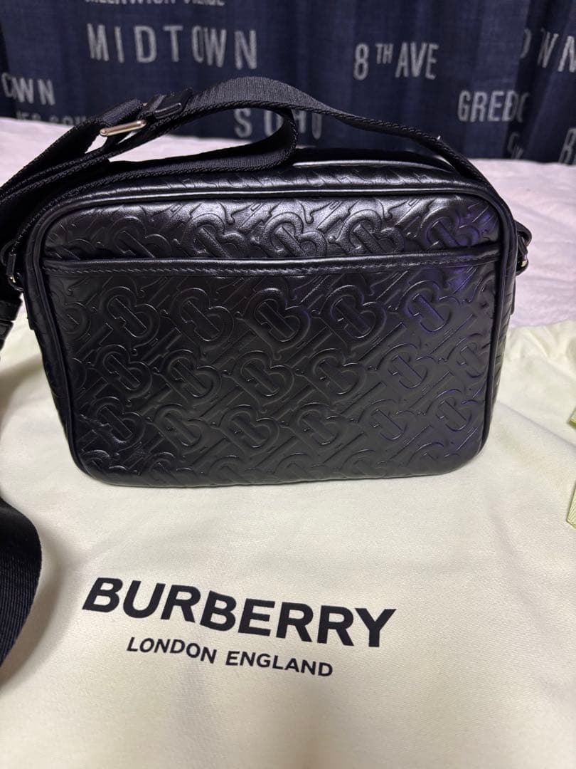 BURBERRY モノグラムブラック ショルダーバッグ