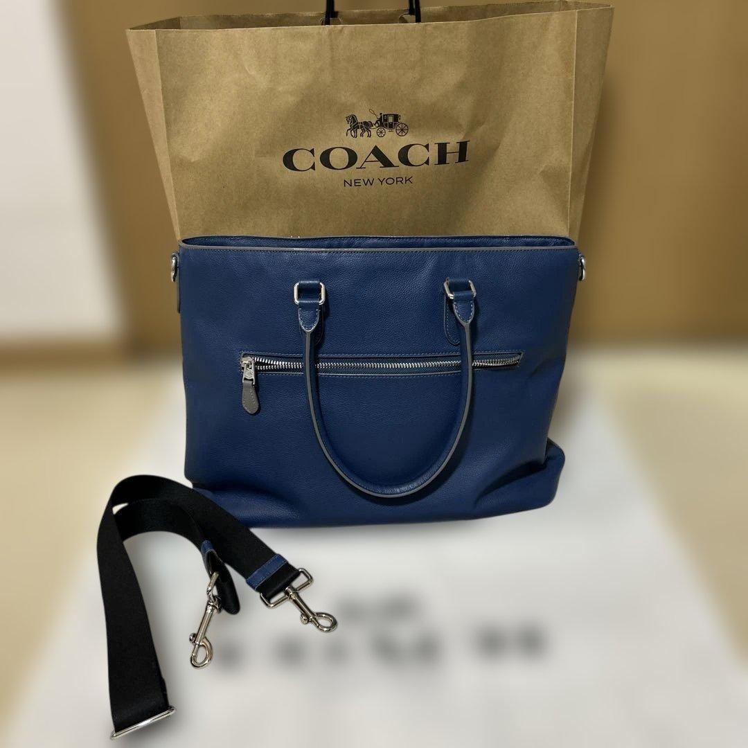 【まさゆき】コーチトートバッグ 2way ベケット ショルダー ブルー
