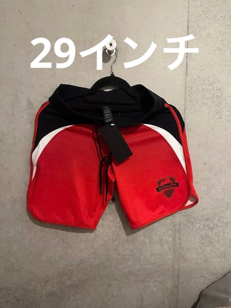 ALPHA LITE ATHLETICS フィジークショートパンツ 赤黒