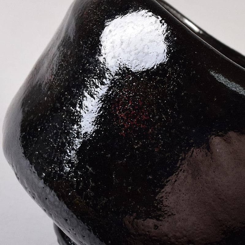 茶道具　楽吉佐衛門　黒楽茶碗　共布共箱　V　R8717