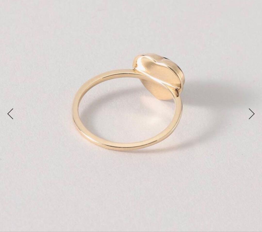 ¥51,700 ✳︎Lilas ハートカボションオニキスリング K10 13号