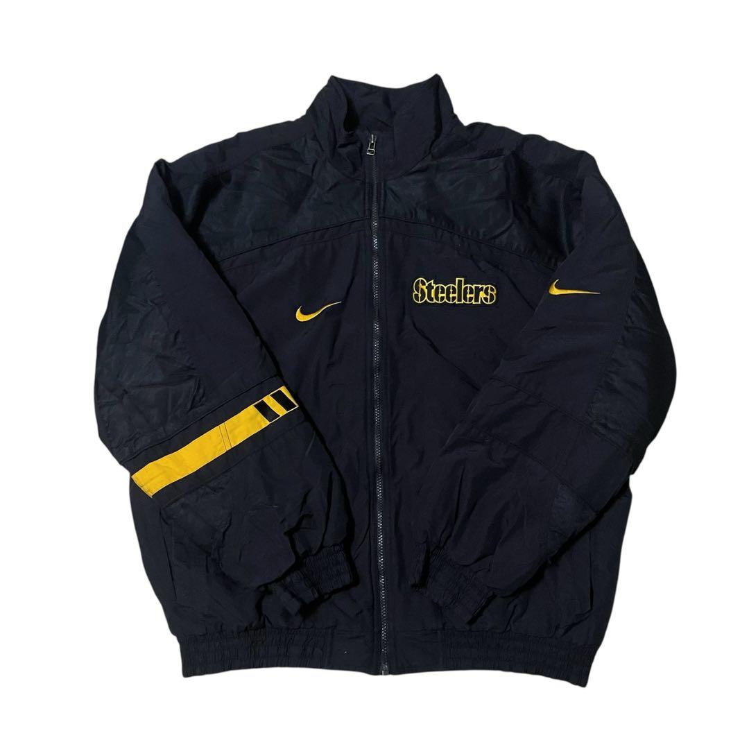 ナイキNFLスティーラーズ中綿ジャケット90s刺繍ロゴヴィンテージスタジャン