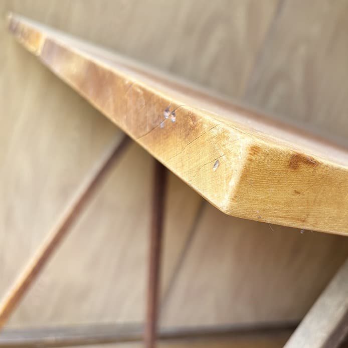 裁ち台　木製　一枚板　二枚組　脚付き　166.7×80×78（組んだサイズ）