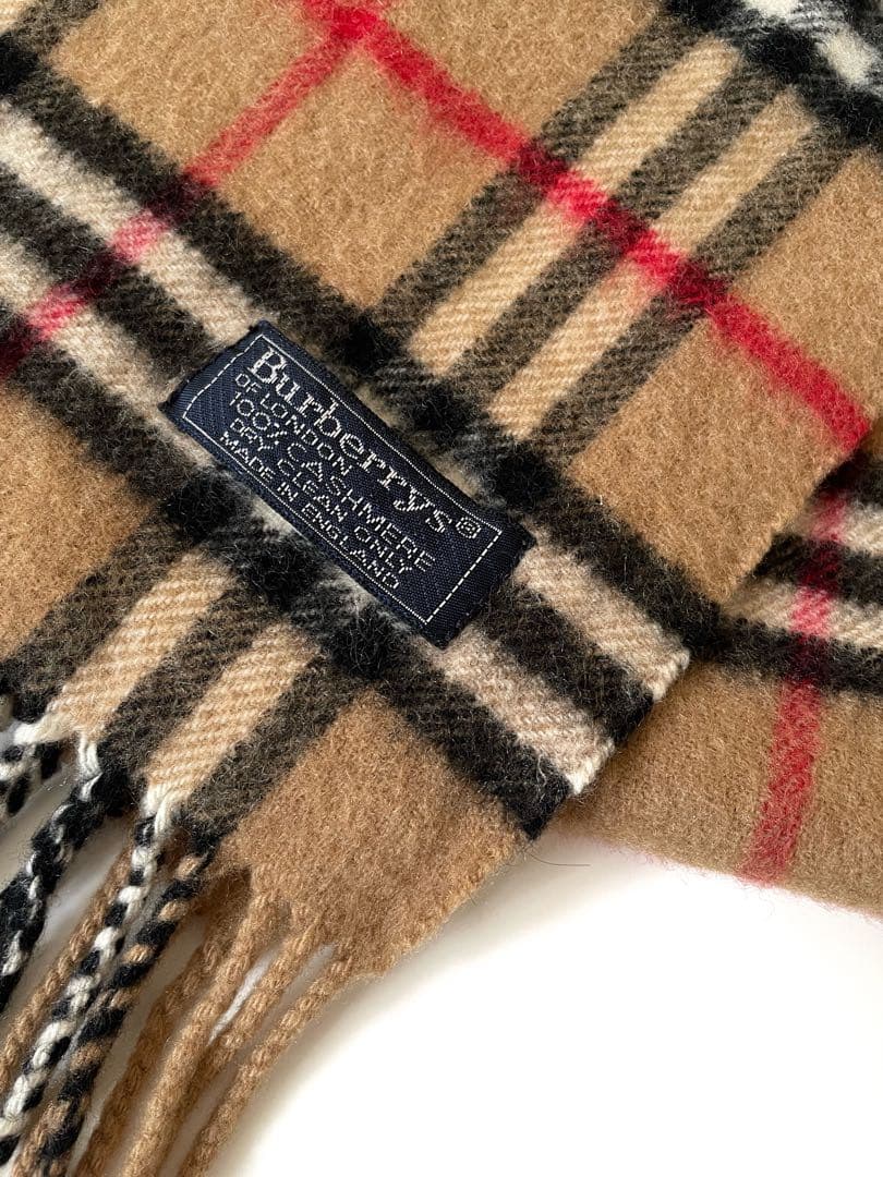 美品 バーバリー カシミア100% マフラー BURBERRY 男女兼用