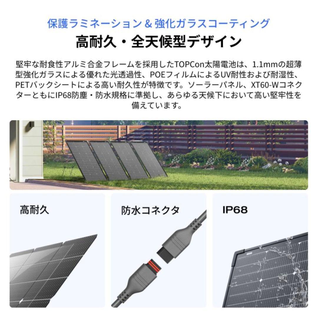 EcoFlow 125W x 2 両面ソーラーパネル　新発売