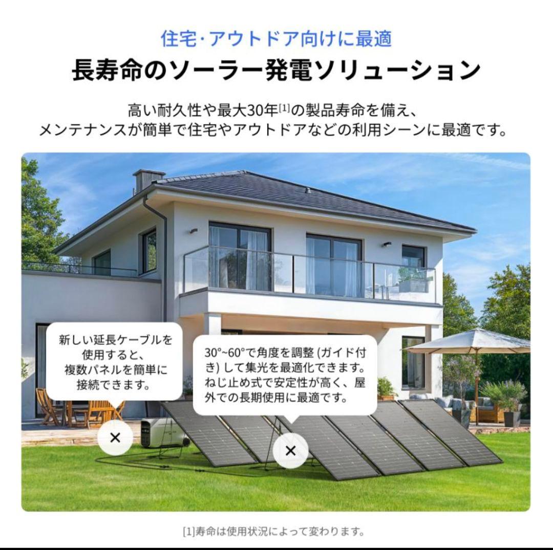 EcoFlow 125W x 2 両面ソーラーパネル　新発売