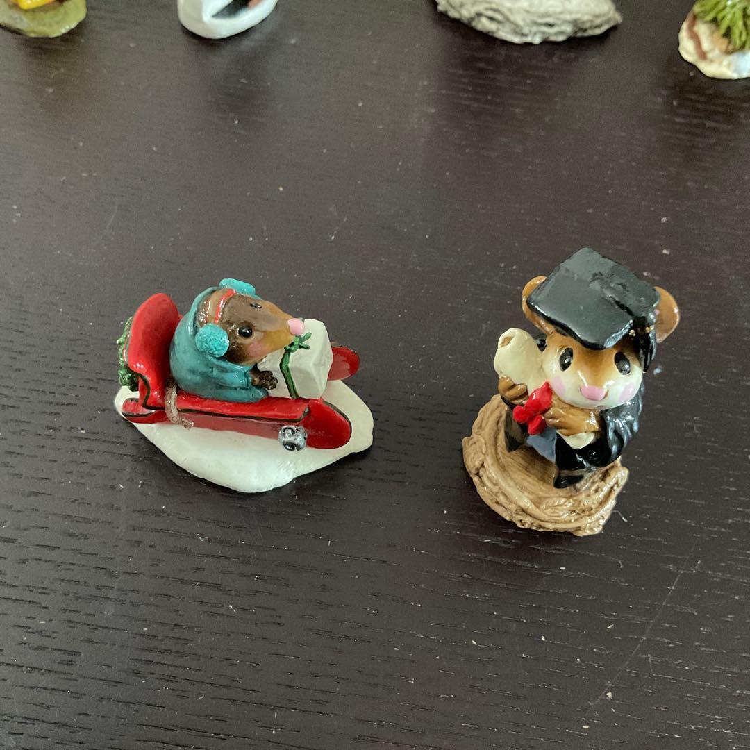 ネズミの陶器フィギュア多数セットWeeForestFolk
