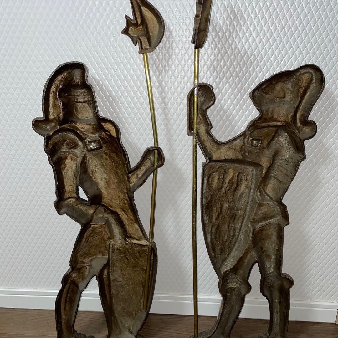 ヴィンテージ 中世の騎士 ナイト 中世騎士 真鍮製 壁掛け