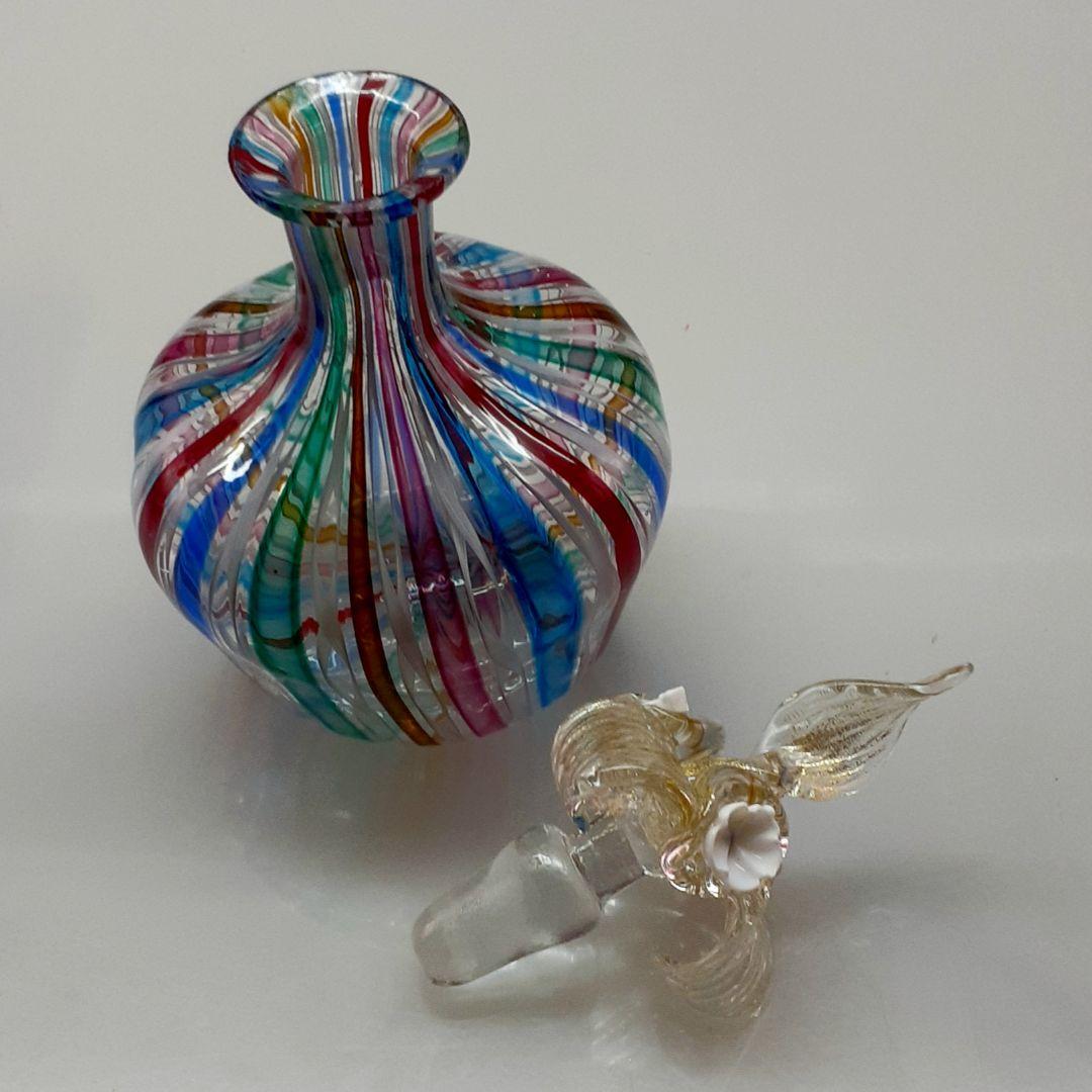 MURANO GLASS ムラノ 花蓋 香水瓶 パフュームボトル